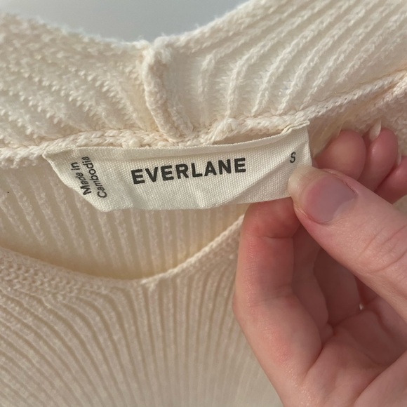 Everlane Off-White Ribbed Knit Top - Picture 8 of 9